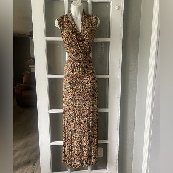 Peruvian Connection Multicolor‎ Patterned Maxi Dress - Picture 2 of 8